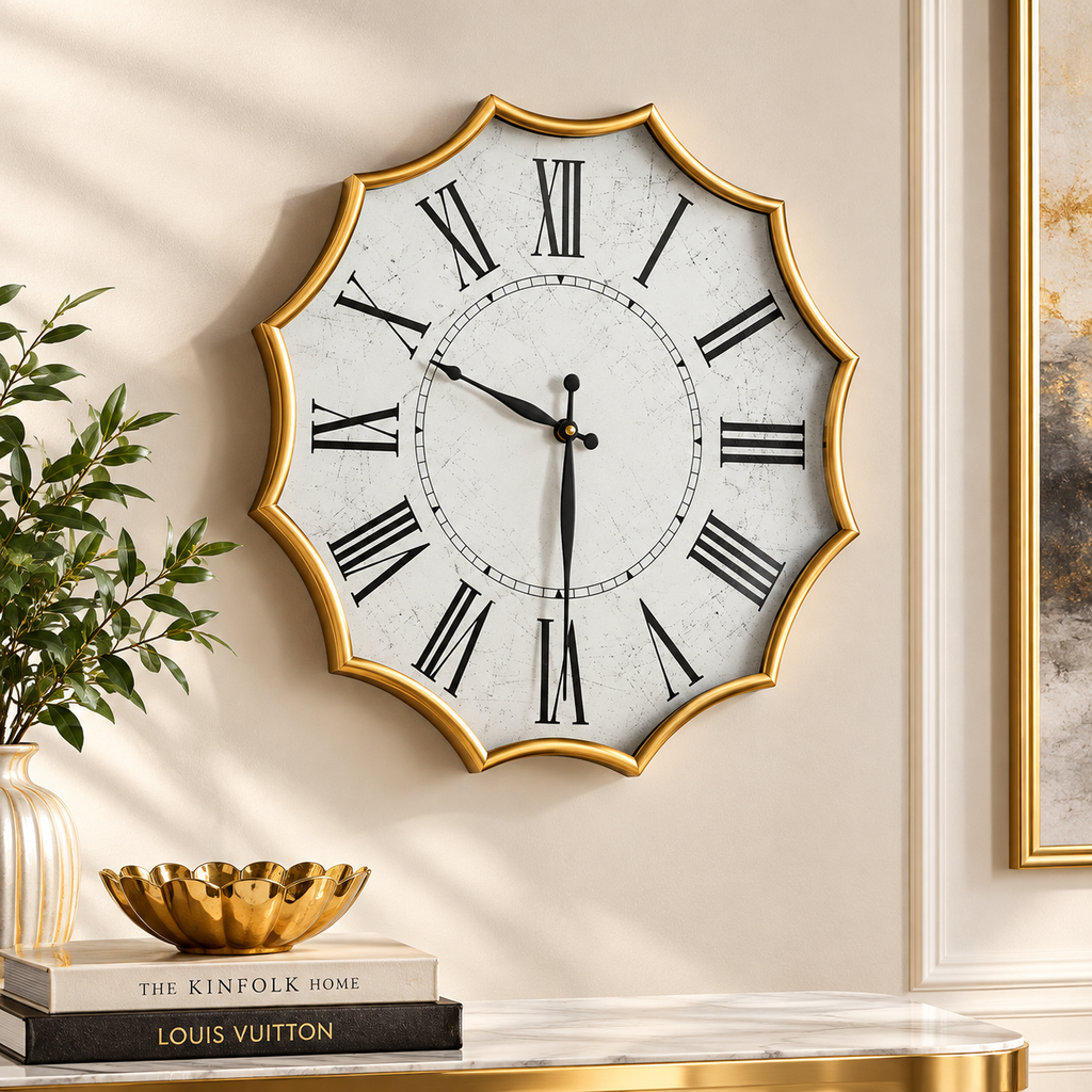 23.5-Inch Vintage Roman Numeral Wall Clock