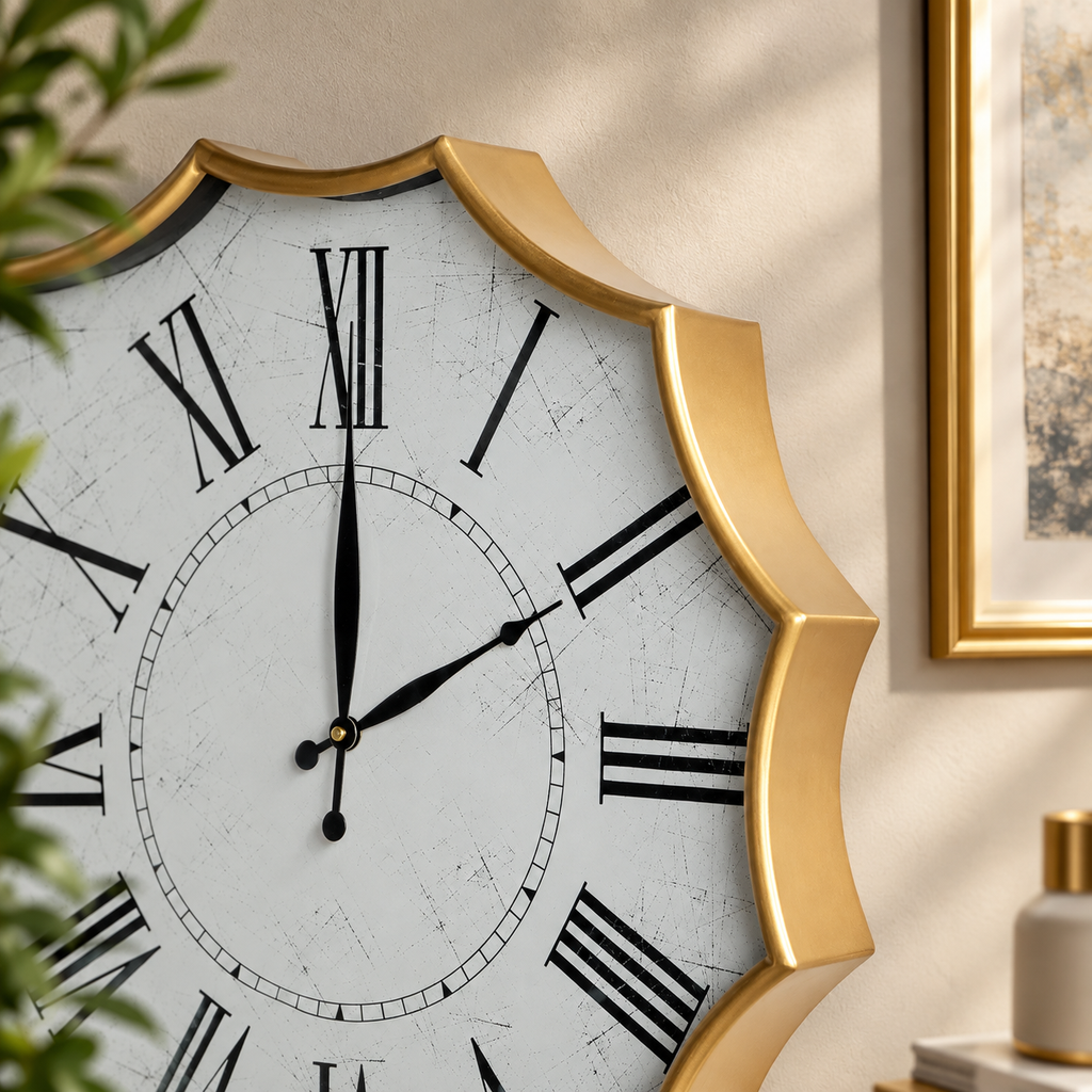 23.5-Inch Vintage Roman Numeral Wall Clock
