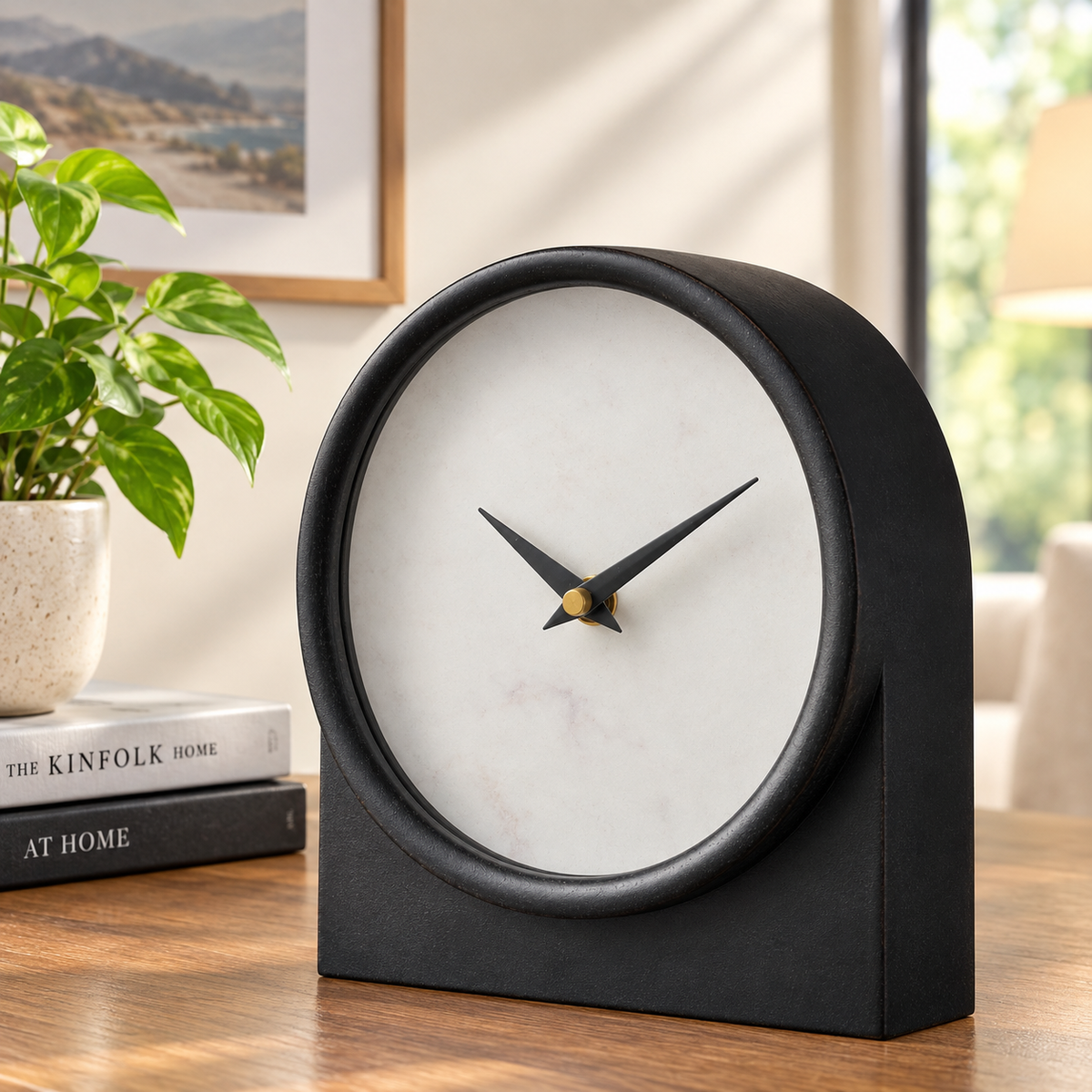 Jonah Table Clock - Black