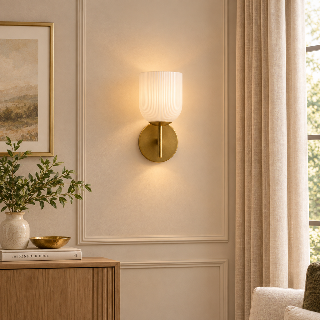 Cooper Milk Glass Single Sconce
