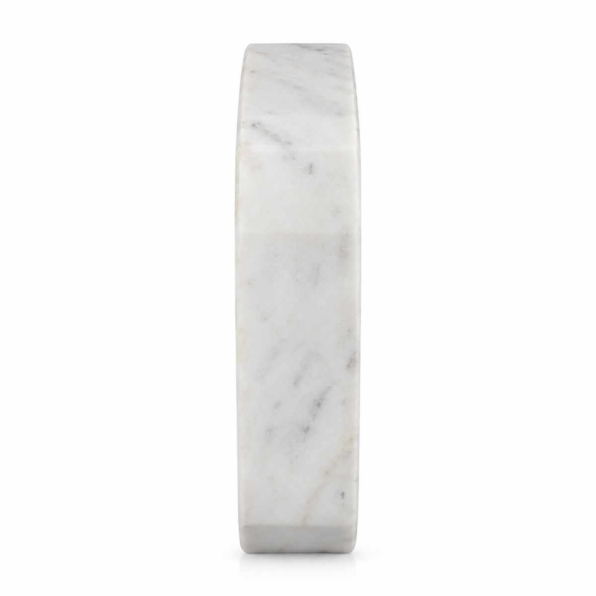 Aparicio Octagon Marble Tabletop Clock - Ivory